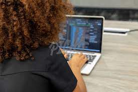 woman coding photo